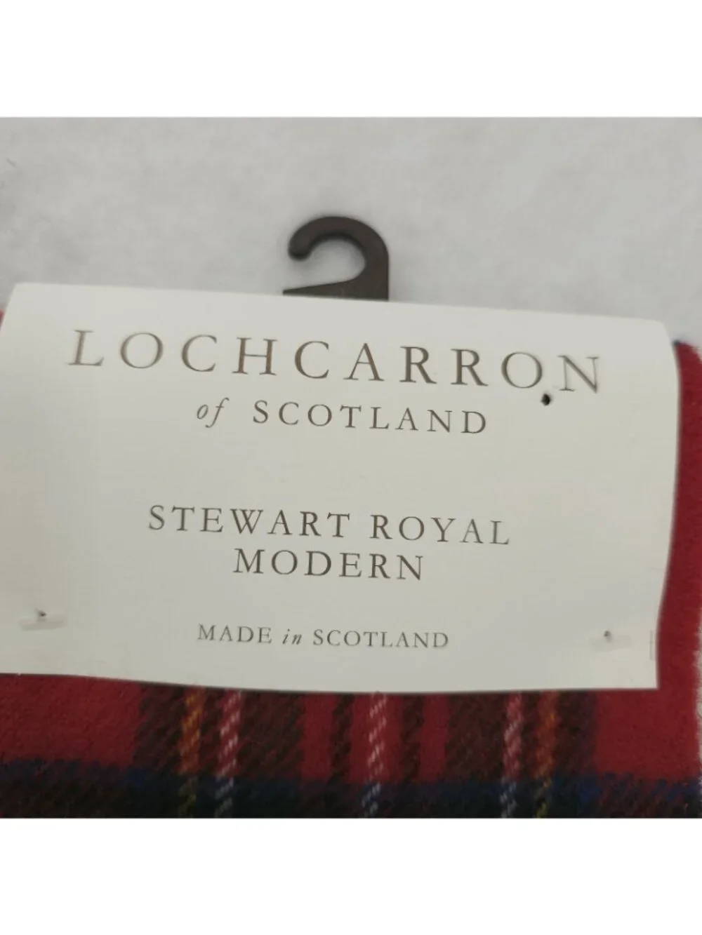 NWT LOCHCARRON of Scotland Stewart Royal Tartan Plaid Lambswool Fringe Scarf
